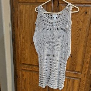 Beige Crochet Knit Sweater